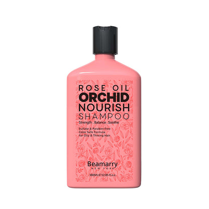 Beamarry New York Rose Oil Orchid Nourish Shampoo 380 ml - Soothe Sulfate & Paraben free Color Safe Formula