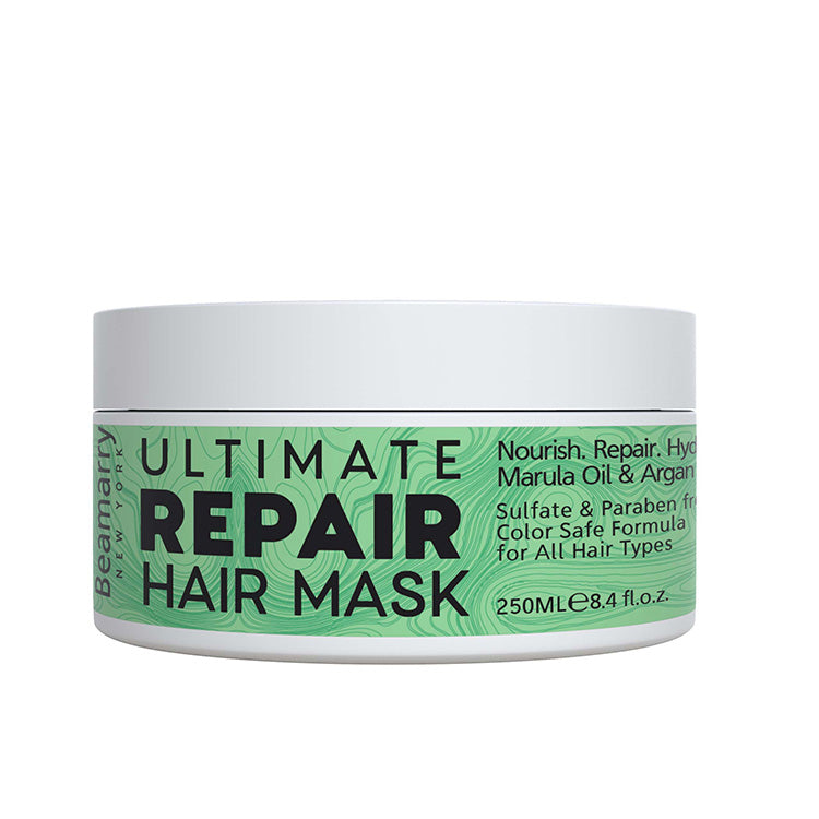 Beamarry New York Ultimate Repair hair Mask 250 ml - Hydrate Marula Oil & Argan Oil Sulfate&Paraben free Color Safe Formula for All Hair Types