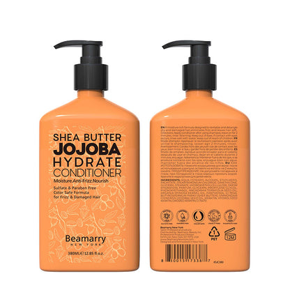 Beamarry New York Shea Butter Jojoba Hydrate Conditioner 380 ml - Sulfate & Paraben free Color Safe Formula
