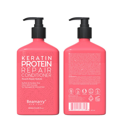 Beamarry New York Keratin Protein Repair Conditioner 380ml- Phosphate Free, Sulfate Free, Paraben Free and Color Safe