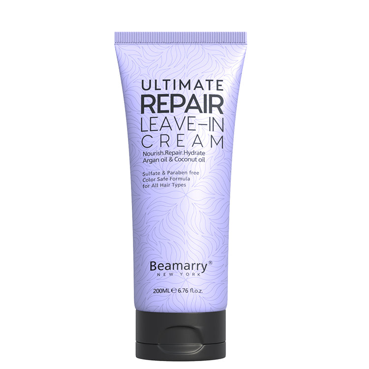 Beamarry New York Ultimate Repair Leave-In Cream- Sulfate & Paraben free Color Safe Formula for All hair types