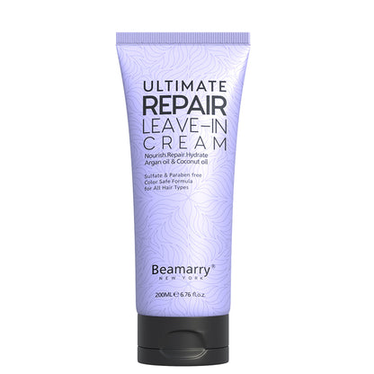 Beamarry New York Ultimate Repair Leave-In Cream- Sulfate & Paraben free Color Safe Formula for All hair types