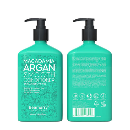 Beamarry New York Macadamia Argan Smooth Conditioner - Phosphate Free, Sulfate Free, Paraben Free and Color Safe