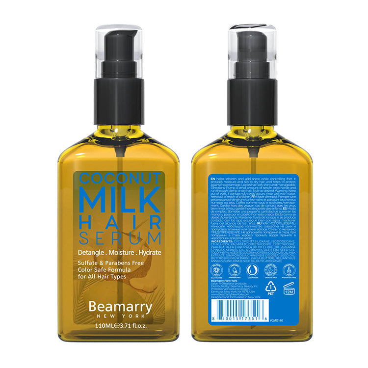 Beamarry New York Ultimate Coconut Milk Repair Hair Serum 110ml- Sulfate & Paraben free ColorSafe Formula for all hair types