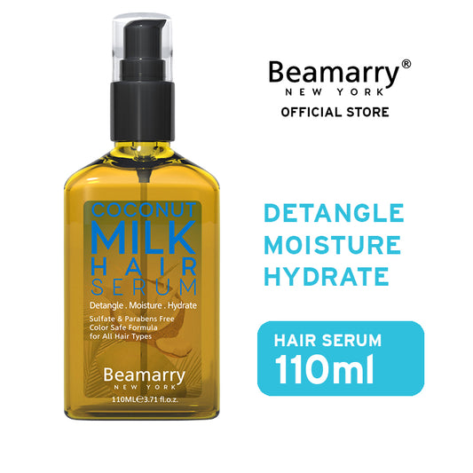 Beamarry New York Ultimate Coconut Milk Repair Hair Serum 110ml- Sulfate & Paraben free ColorSafe Formula for all hair types
