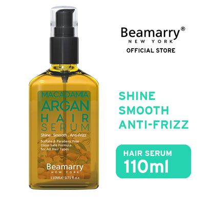 Beamarry New York Ultimate Macadamia Argan Repair Hair Serum 110ml- Sulfate & Paraben free ColorSafe Formula for all hair types