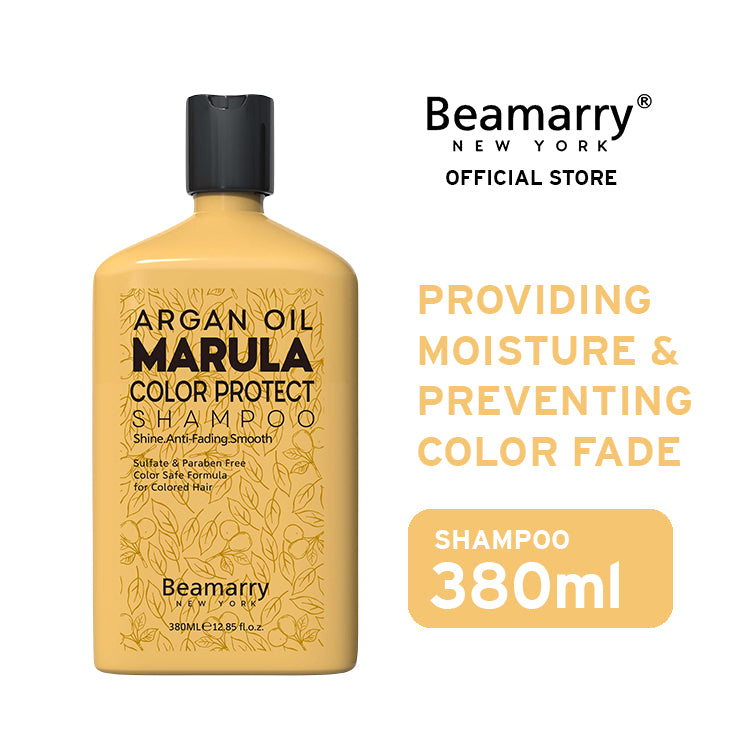 Beamarry New York Argan Oil Marula Color Protect Shampoo 380 ml  -  Sulfate & Paraben free Color Safe Formula