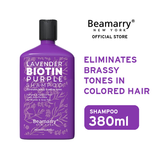 Beamarry New York Lavender Biotin Purple Shampoo 380 ml  - Sulfate Free, Paraben Free and Color Safe