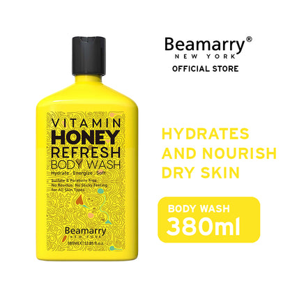 Beamarry New York Vitamin Honey Volume Body Wash 380ML - Phosphate Free, Sulfate Free, and Paraben Free