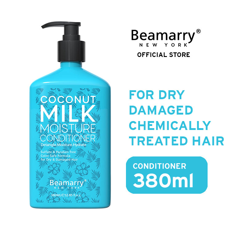 Beamarry New York Coconut Milk Moisture Conditioner 380ml- Phosphate Free, Sulfate Free, Paraben Free and Color Safe