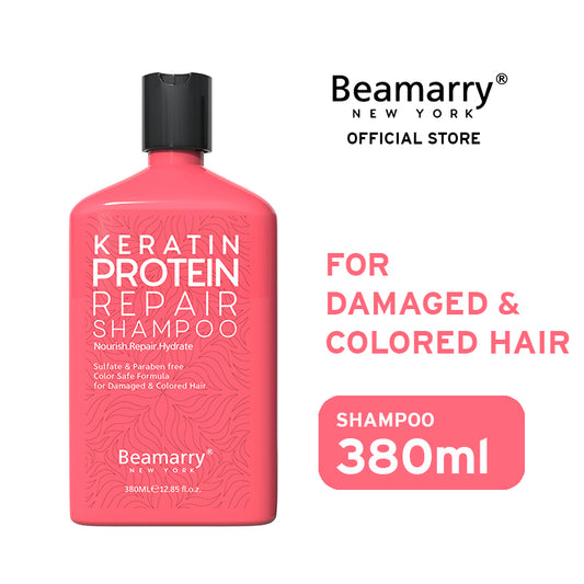 Beamarry New York Keratin Protein Repair Shampoo 380ml- Phosphate Free, Sulfate Free, Paraben Free and Color Safe