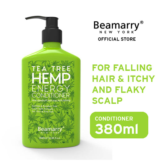 Beamarry New York Tea Tree Hemp Energy Conditioner  380ml- Phosphate Free, Sulfate Free, Paraben Free and Color Safe
